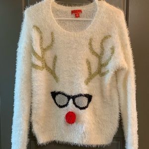 White Reindeer Sweater